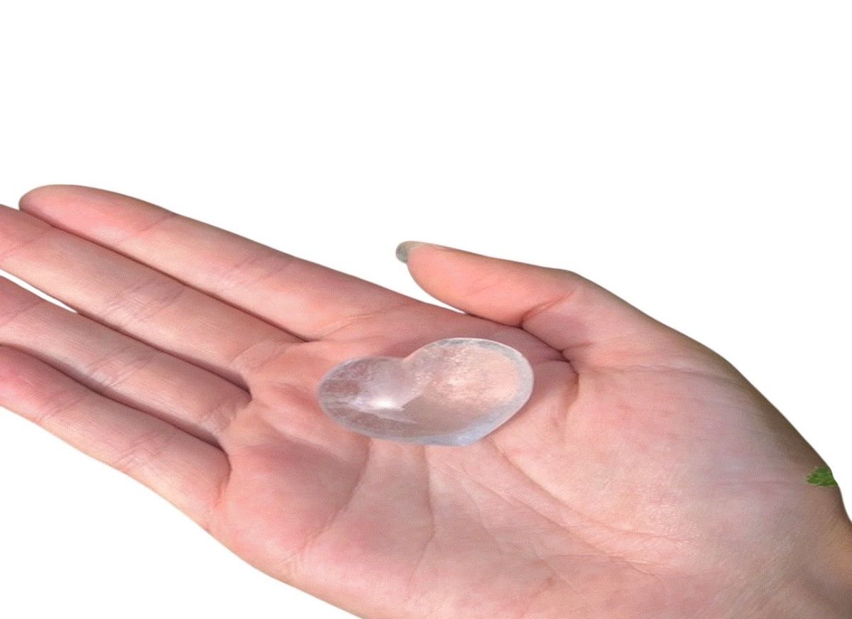 Bergkrystall Hjertesten 3cm