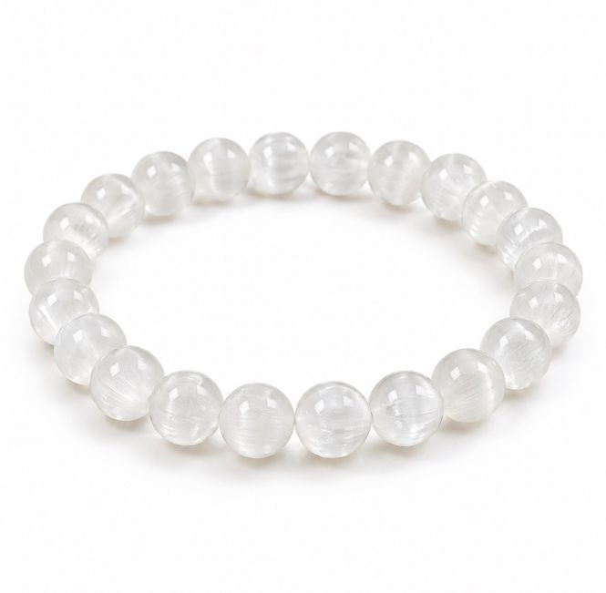 Hovedbilde Selenitt  8mm Armbånd 