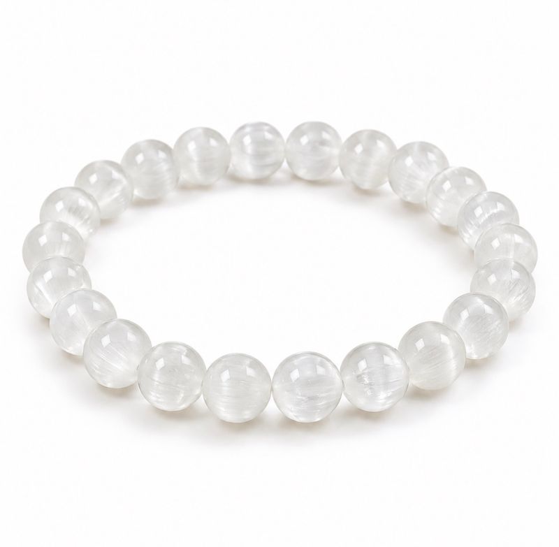 Selenitt  8mm Armbånd 