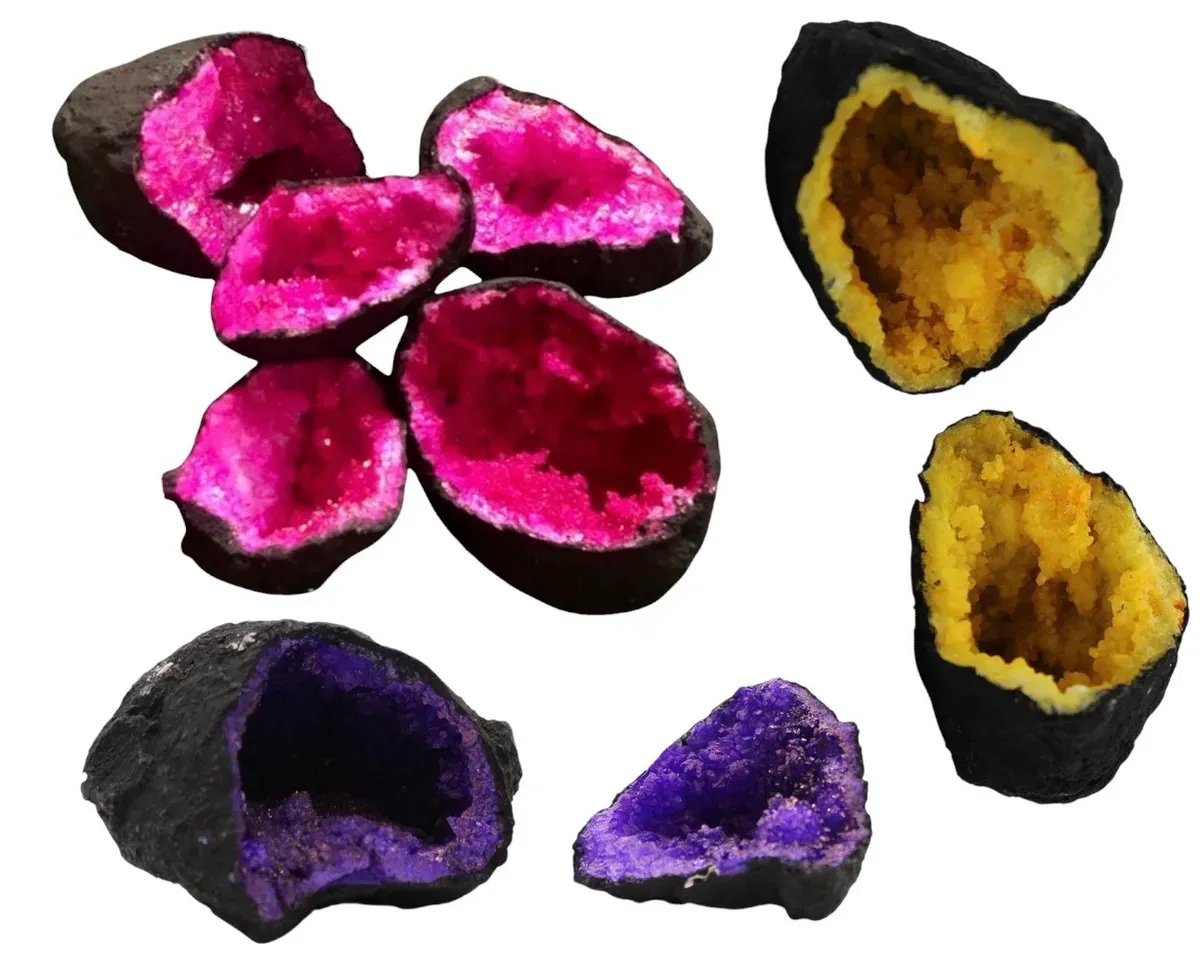 Lilla Kvartsfarget Geode 50-100gram