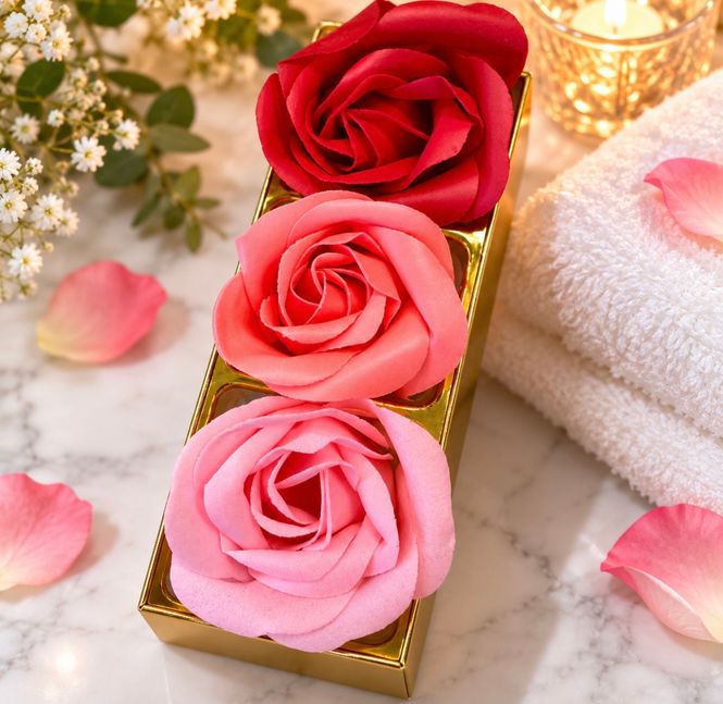 Hovedbilde Papirrose Såpe 3stk