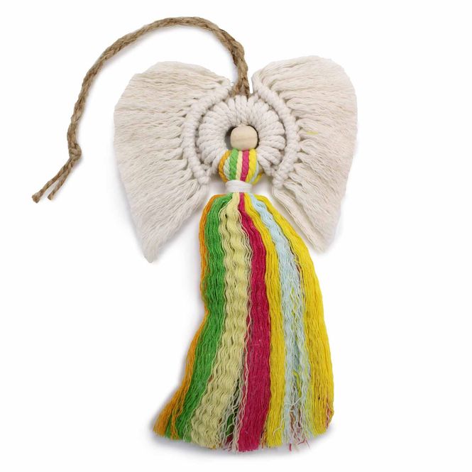 Hovedbilde Macrame Engel Regnbue