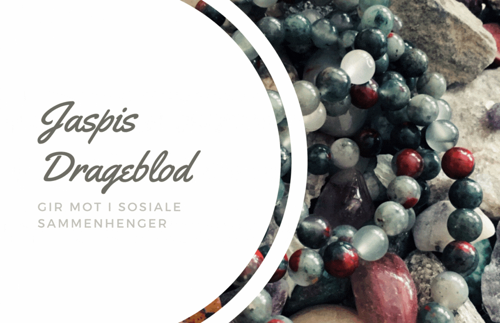 Jaspis Drageblod Slipt Anheng